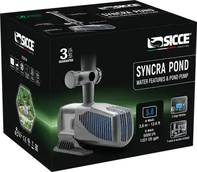 Sicce SyncraPond 5.0 Pond Pump with Fountain 1321gph - Aquarium Equipment