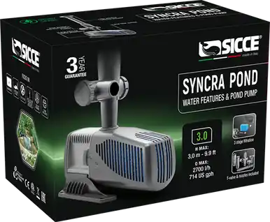 Sicce SyncraPond 3.0 Pond Pump with Fountain 714gph - Aquarium Equipment