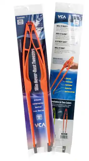 VCA 18" Never-Rust Aquarium Tweezers UV ORANGE