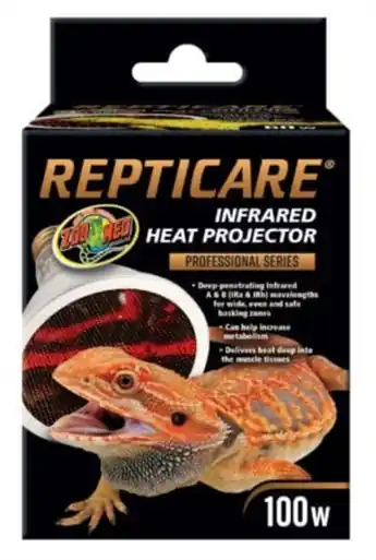 Zoomed Infrared Heat Projector 100 Watts - Fish Tanks