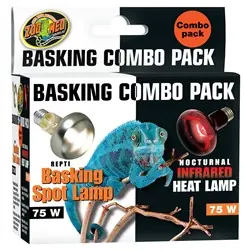 ZooMed Basking Day and Night Lamps Combo Pack 75 Watt - Fish Tanks