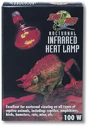 ZooMed Nocturnal Infrared Heat Lamp 100 Watt - Fish Tanks