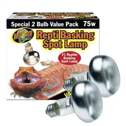 Zoo Med Repti Basking Spot Lamp Value Pack (2 pack) 75 Watt - Fish Tanks