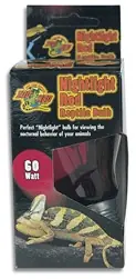 ZooMed Nightlight Red Reptile Bulb 60 Watt - Fish Tanks
