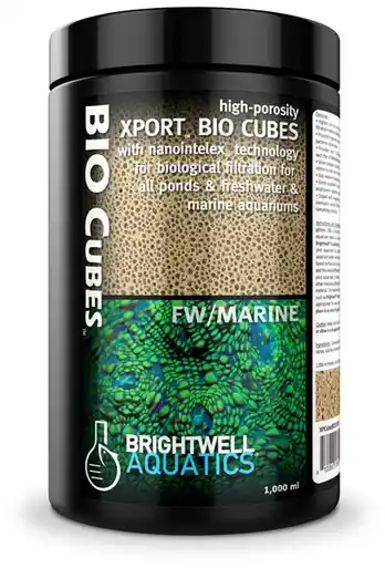 Brightwell Xport-BIO 1/2" Cubes Biological Filtration Media, Jar 1000mL