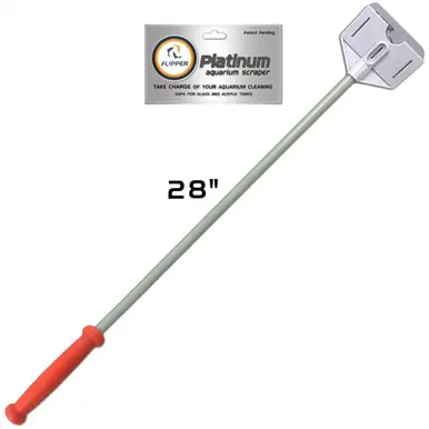 Flipper Platinum Aquarium Scraper 28" - Aquarium Supplies