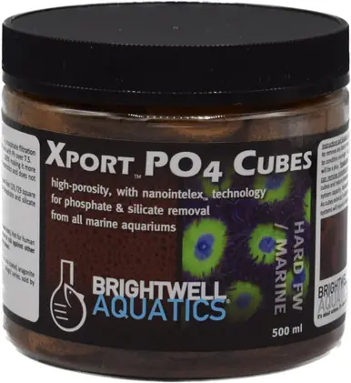 Brightwell Xport-PO4 1/2" Cubes Biological Phosphate Removing Filtration Media, Jar 500mL