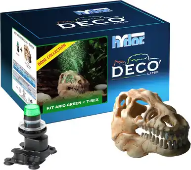 HYDOR Deco Bone Collection Aquarium Ornament-T-Rex Skull with Ario