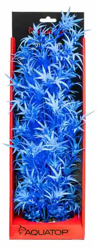 Aquatop Fluorescent Cannabis Plant Blue 16" - Aquarium Supplies