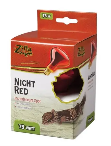 Zilla Night Red Incandescent Spot Basking Bulb 75 Watt - Fish Tanks