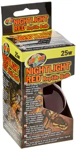 ZooMed Nightlight Red Reptile Bulb 25 Watt - Fish Tanks