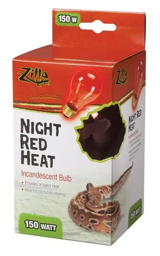 Zilla Night Red Heat Incandescent Bulb 150 Watt - Fish Tanks