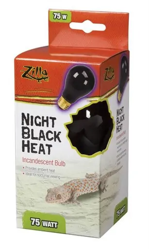 Zilla Night Black Heat Incandescent Bulb 75 Watt - Fish Tanks