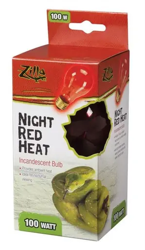 Zilla Night Red Heat Incandescent Bulb 100 Watt - Fish Tanks