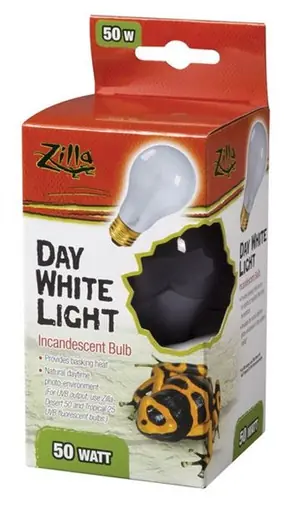 Zilla Day White Light Incandescent Bulb 50 Watt - Fish Tanks