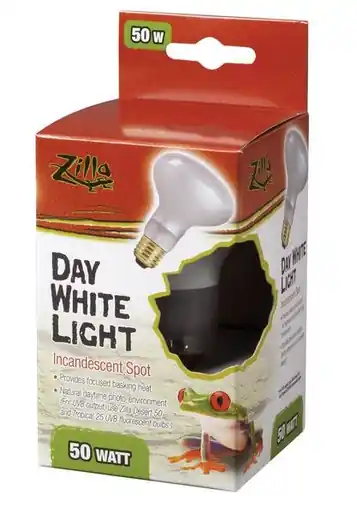 Zilla Day White Light Incandescent Spot Basking Bulb 50 Watt - Fish Tanks