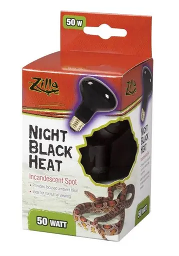 Zilla Night Black Light Incandescent Spot Basking Bulb 50 Watt - Fish Tanks