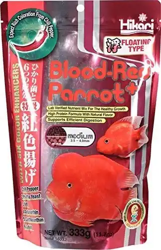 Hikari Blood Red Parrot+ Medium 11.7oz - Aquarium Supplies