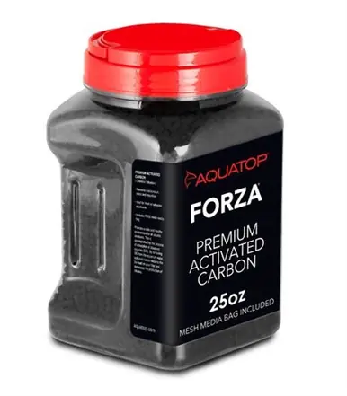 Aquatop Forza Premium Activated Carbon w/ Mesh Media Bag 25 oz - Aquarium Supplies