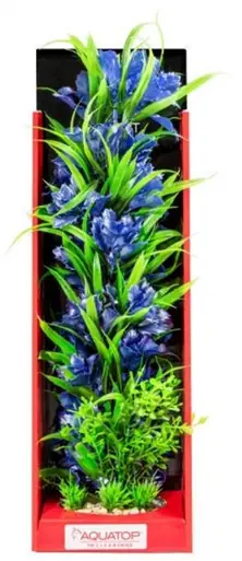Aquatop Vibrant Garden Blue Plant 16" - Aquarium Supplies