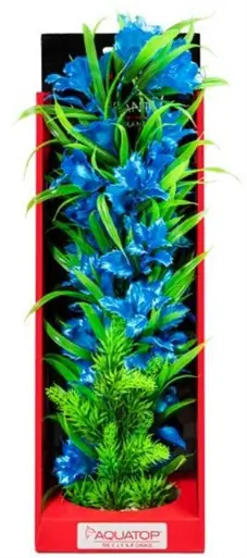 Aquatop Vibrant Passion Blue Plant 16" - Aquarium Supplies
