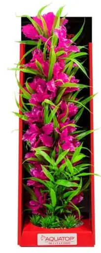 Aquatop Vibrant Passion Pink Plant 16" - Aquarium Supplies