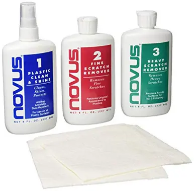 Novus Plastic Polish Kit 2 oz - #1, 2, 3, and Premium Polish Mate