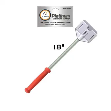 Flipper Platinum Aquarium Scraper 18" - Aquarium Supplies