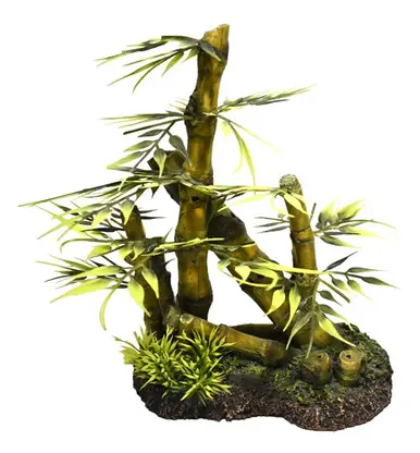 Hikari Resin Ornament Bamboo w/ Plants - Aquarium Supplies