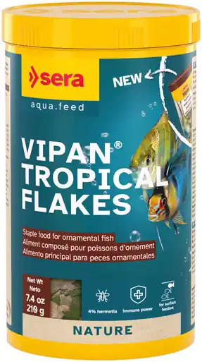 Sera Vipan Nature Tropical Flakes 7.4 oz - Aquarium Supplies