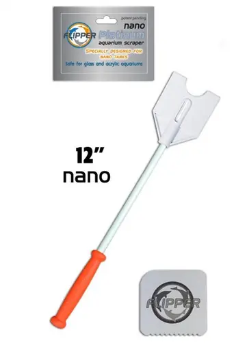 Flipper Platinum Nano Aquarium Scraper 12" - Aquarium Supplies