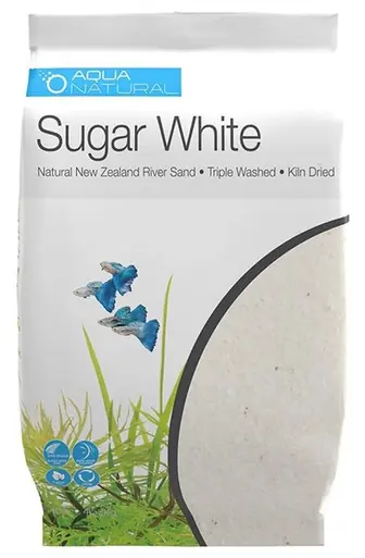 Pisces Aqua Natural Sugar White Sand 10 lbs - Aquarium Supplies