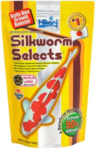 Hikari Koi Silkworm Selects Medium Pellet 17.6oz - Aquarium Supplies