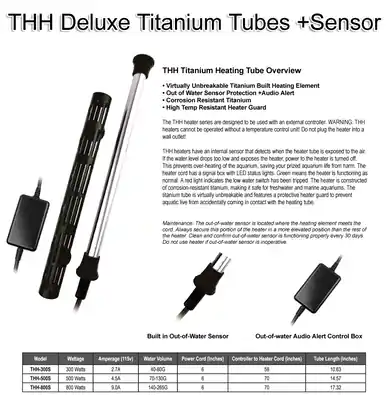 Finnex 500w Deluxe Titanium Heating Element - Aquarium Equipment