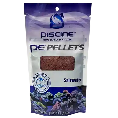 Piscine Energetics PE Mysis Pellets Saltwater 4oz (1mm) - Aquarium Supplies
