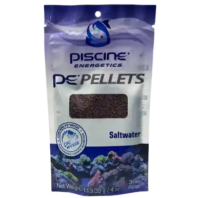 Piscine Energetics PE Mysis Pellets Saltwater 4oz (3mm) - Aquarium Supplies