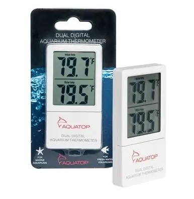 Aquatop External Digital Thermometer W/ Dual Temp Display - Aquarium Supplies