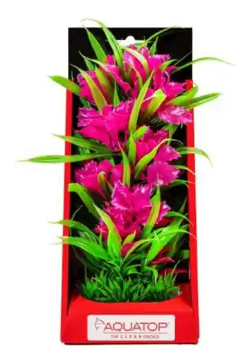 Aquatop Vibrant Passion Pink Plant 10" - Aquarium Supplies