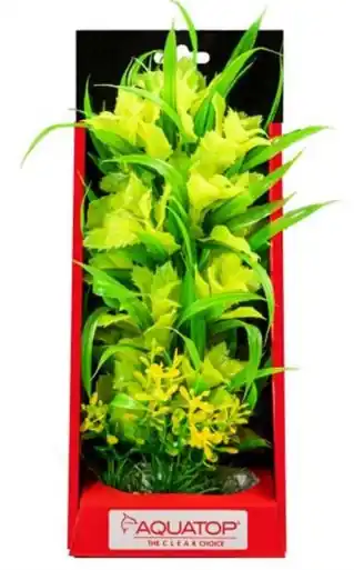 Aquatop Vibrant Passion Yellow Plant 10" - Aquarium Supplies