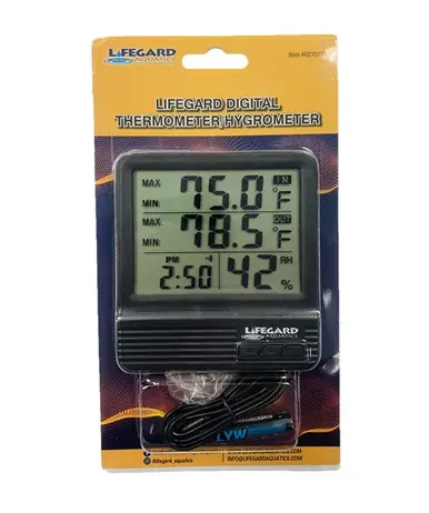 Lifegard Digital Thermometer / Hygrometer - Aquarium Equipment