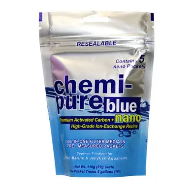ChemiPure Blue Nano Pouch (5 Nano Packets) - Aquarium Supplies