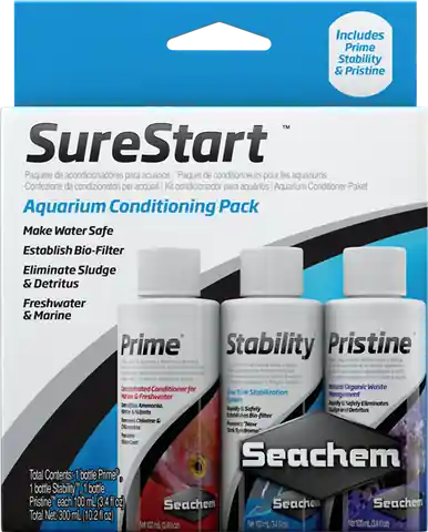 Seachem SureStart Pack 3 x 100mL Pack - Aquarium Supplies