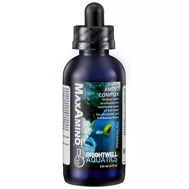 Brightwell MaxAmino Free Form Amino Complex for Enhancing Fish Food 125mL - Aquarium Supplies