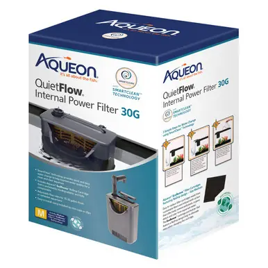 Aqueon QuietFlow SmartClean Internal Filter 30g - Aquarium Equipment