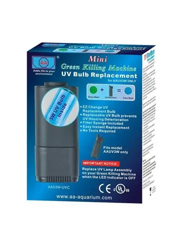 Green Killing Machine 3W Internal UV Sterilizer Replacement Bulb - Aquarium Equipment