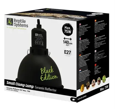 Reptile Systems Black Edition Clamp Lamp SMALL - Aquarium Equipment