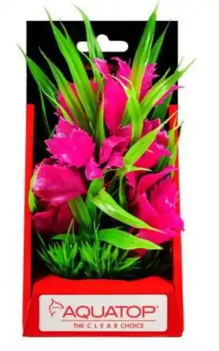 Aquatop Vibrant Passion Pink Plant 6" - Aquarium Supplies