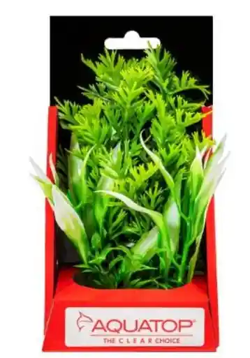 Aquatop Vibrant Wild Green Plant 6" - Aquarium Supplies