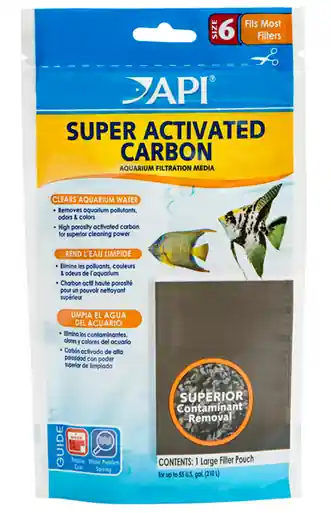 API Super Activated Carbon Pouch #6 - Aquarium Supplies