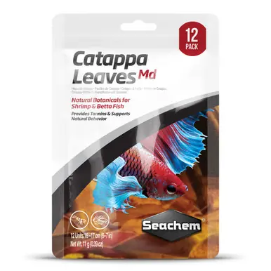 Seachem Catappa Leaves Medium 12 Pack - Aquarium Supplies